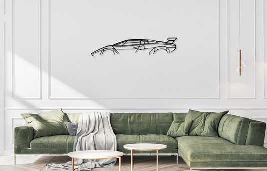 Countach Metal Wall Art Silhouette