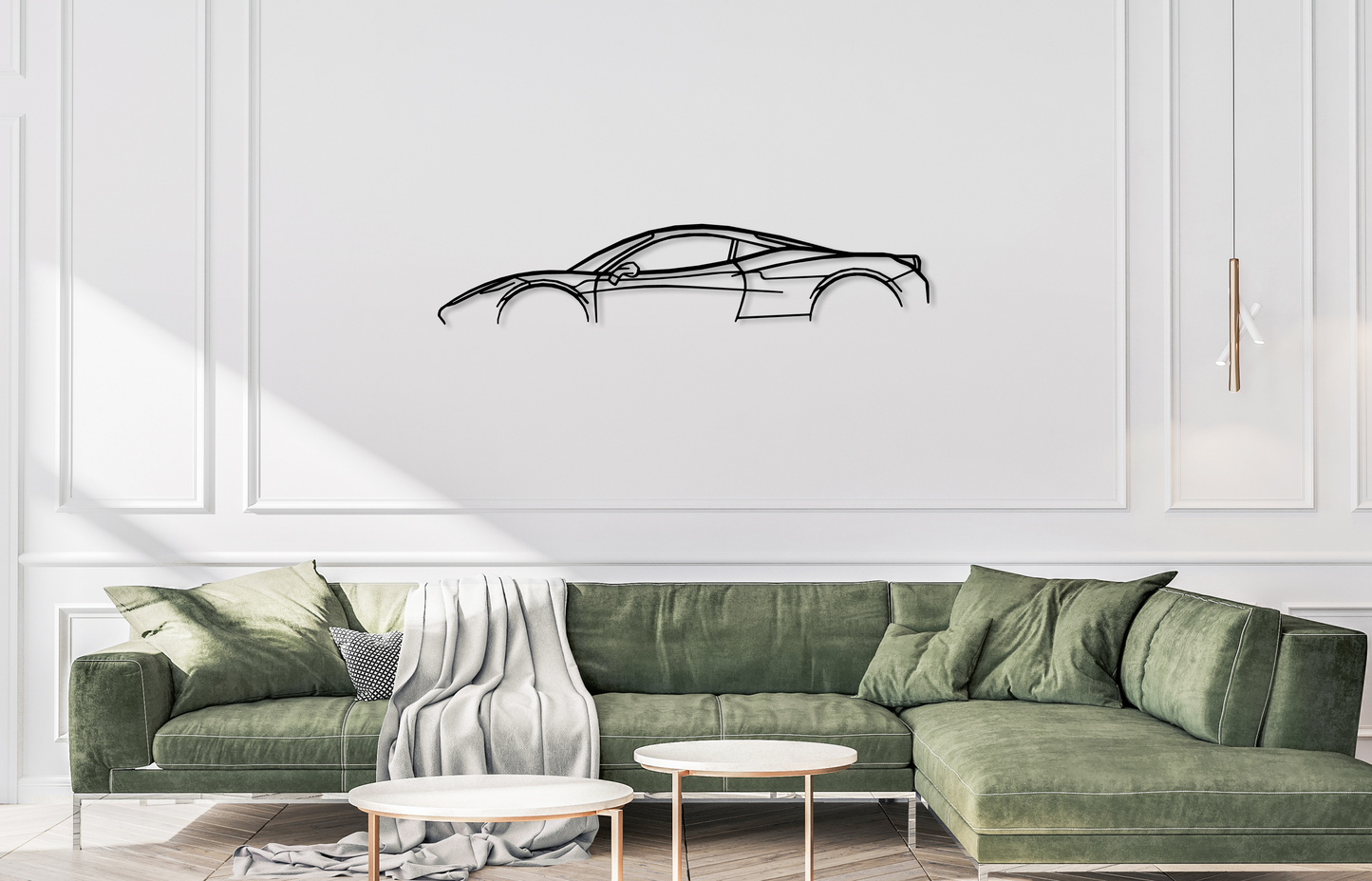 458 Italia Déco Murale en Métal Silhouette