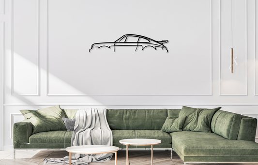 911 Turbo Model 930 Metal Wall Art Silhouette