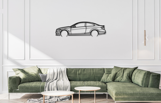 C63 AMG Metal Wall Art Silhouette