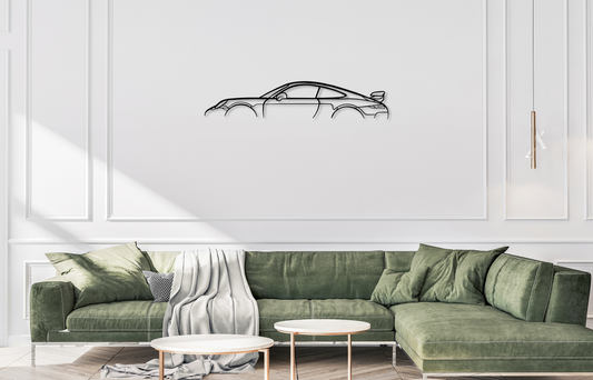 911 GT3 Model 991 Metal Wall Art Silhouette