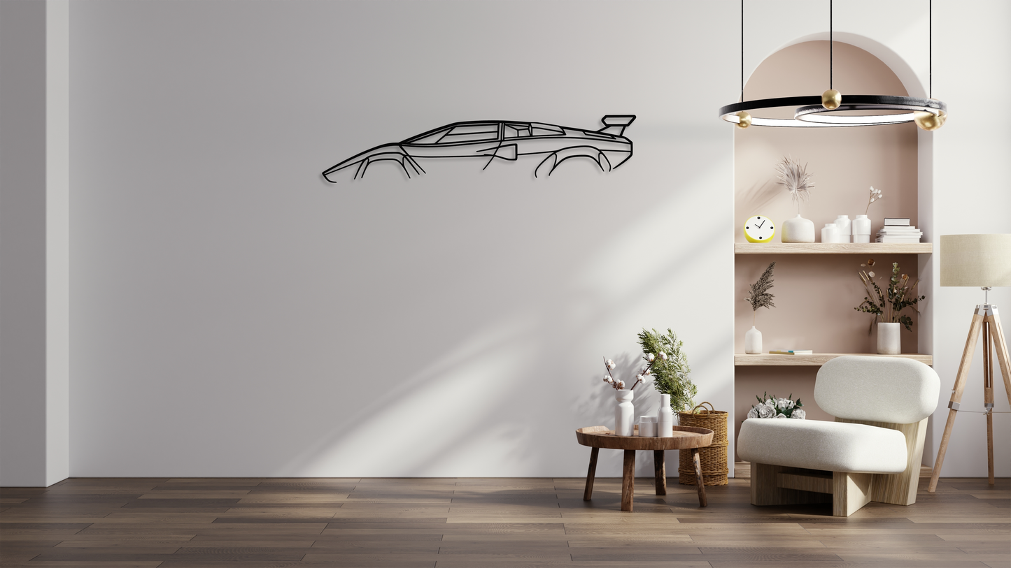 Countach Metal Wall Art Silhouette