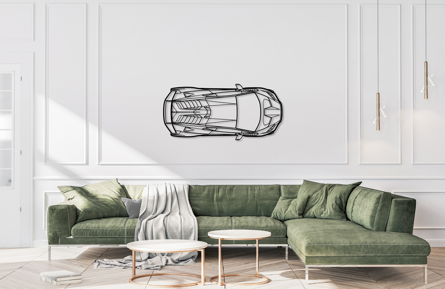 Huracan STO Metal Wall Art Top View