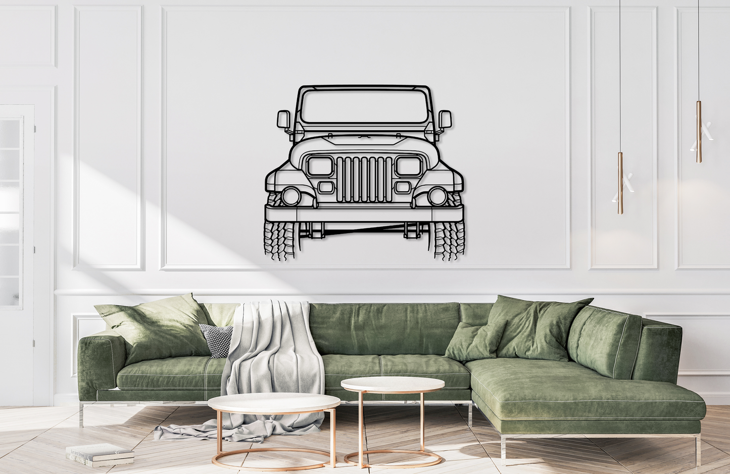 1988 Wrangler Sahara Metal Wall Art Front