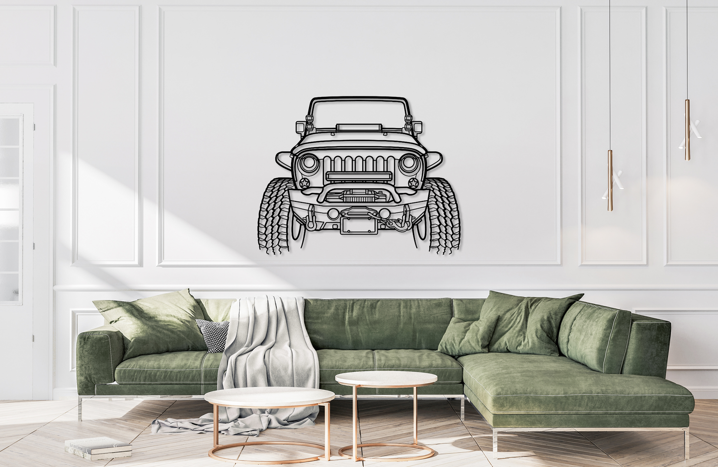 Wrangler Offroad Metal Wall Art Front