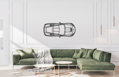 Corvette C7 Metal Wall Art Top View