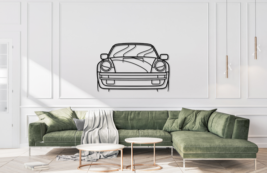 911 Turbo model 930 Metal Wall Art Front