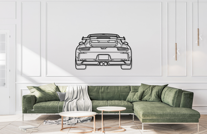 911 GT3 model 991 Metal Wall Art Back