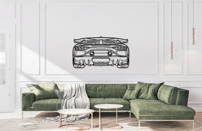 Aventador SVJ 2021 Metal Wall Art Back