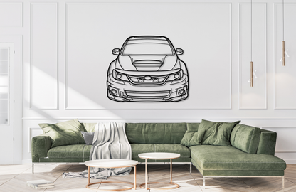 2012 WRX STI Metal Wall Art Front