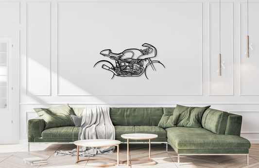 2019 R Nine T Racer Metal Wall Art Silhouette