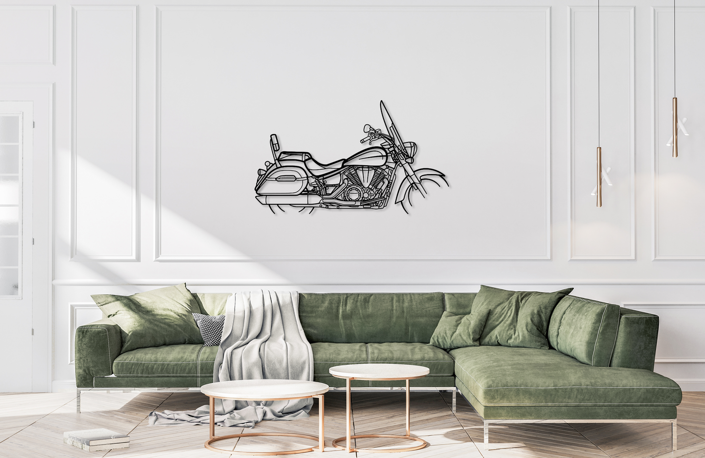 V-Star 1300 Tourer Metal Wall Art Silhouette