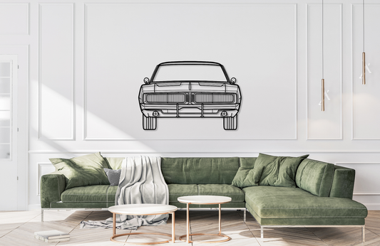 1969 Charger Metal Wall Art Front