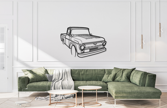 F100 Metal Wall Art Front Angle