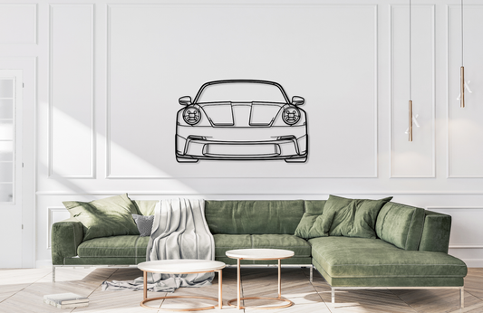 911 GT3 Touring model 992 Metal Wall Art Front