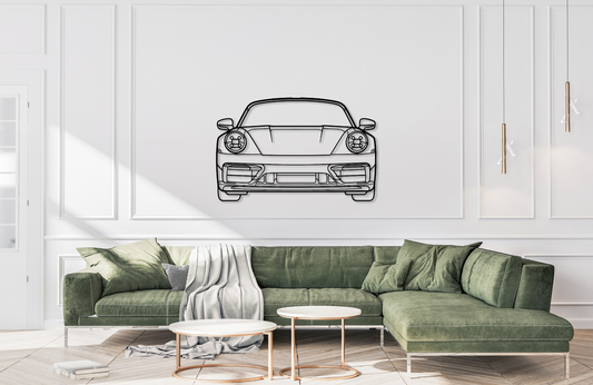 911 model 992 Metal Wall Art Front