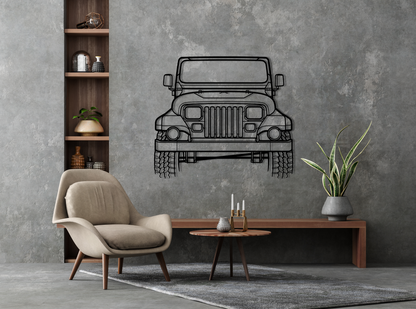 1988 Wrangler Sahara Metal Wall Art Front