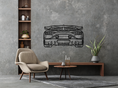 Aventador SVJ 2021 Metal Wall Art Back