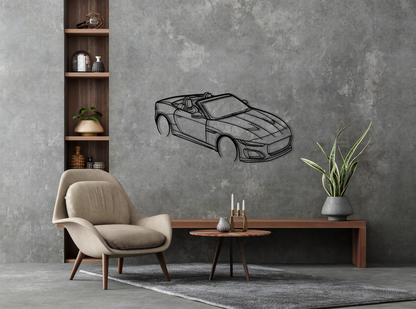 F-Type Metal Wall Art Top Angle