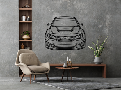 2012 WRX STI Metal Wall Art Front