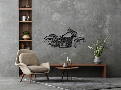 Fat Boy Metal Wall Art Silhouette