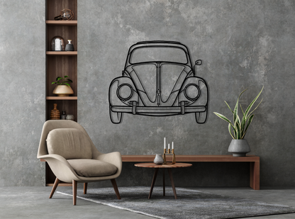 1958 Beetle Metal Wall Art Front