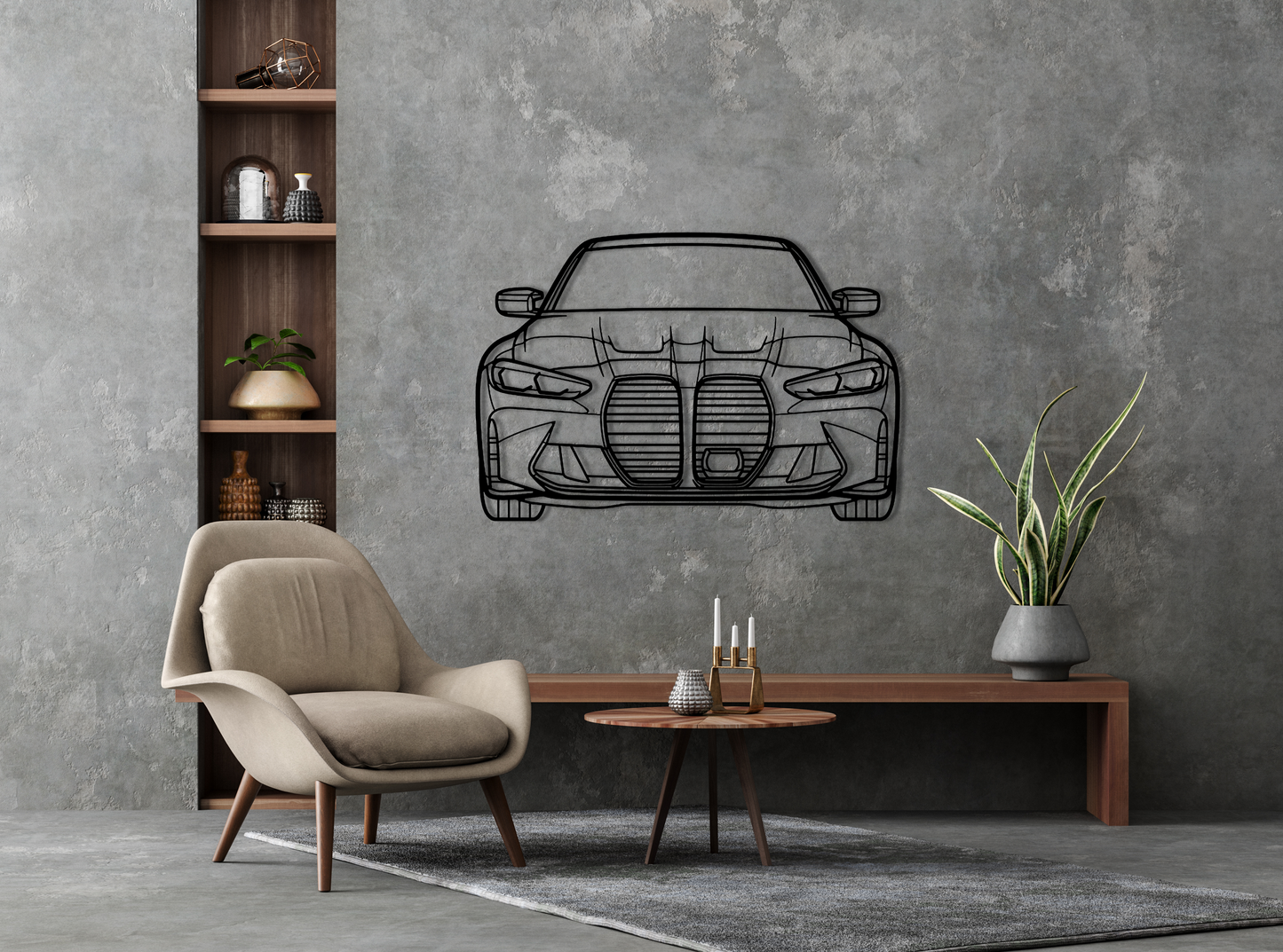 G80 M3 Metal Wall Art Front